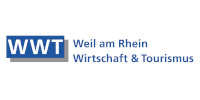 Logo WWT weiß auf blau-grauem Rechteck